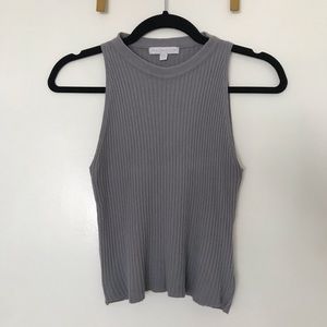 AEO Crop Ribbed Mock Neck Tank